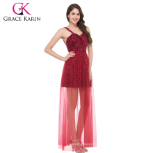 Grace Karin Backless Sequins &amp; Soft Tulle Ball Prom Dress 8 Tamanho US 2 ~ 16 GK000014